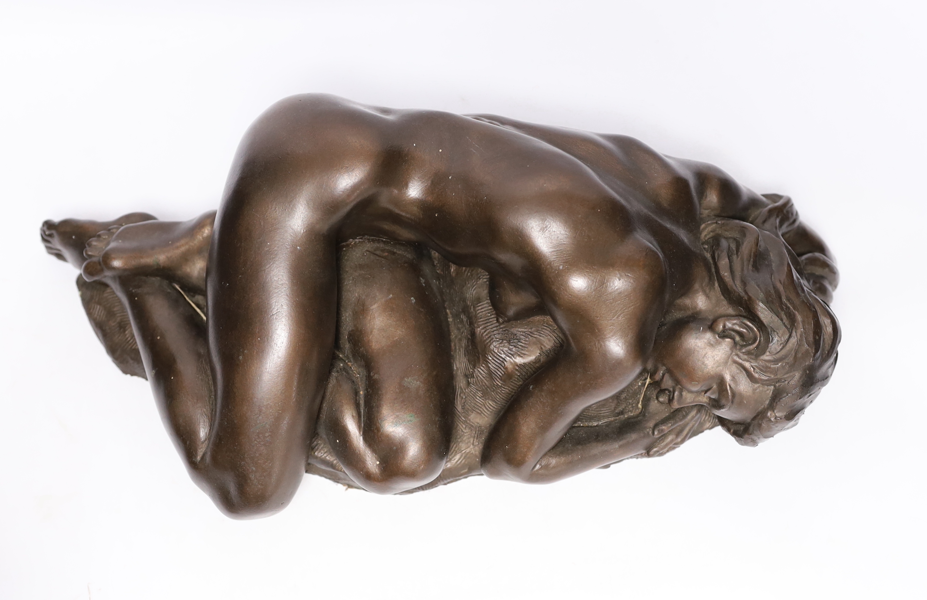 Ronald Cameron (b.1930), a bronzed composition figure “Olivia” and one other, height 38cm